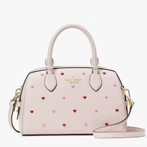 Last one! New Kate Spade Madison Heart Studs Small Dolly Duffle# KK211
